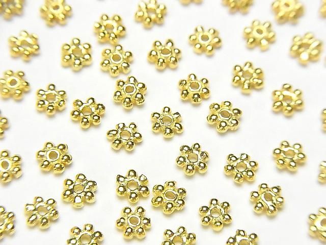 Silver925 ロンデル デイジー4×4×1mm 18KGP 10個の画像