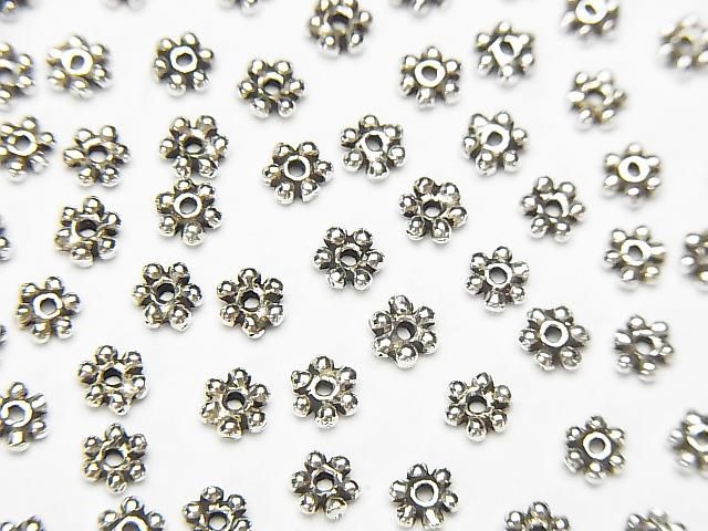 Silver925 ロンデル デイジー4×4×1mm いぶし 10個の画像