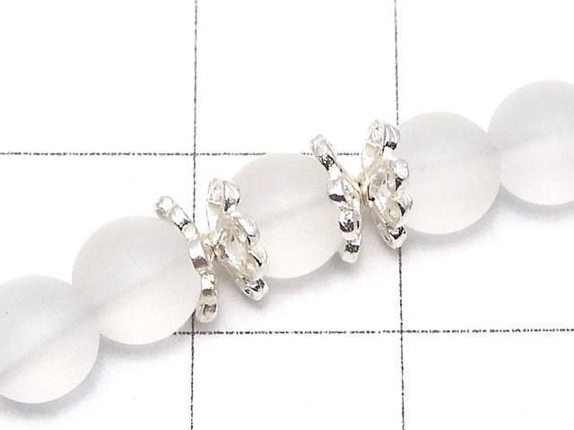 Silver925 ビーズキャップ6×6×2mm ホワイトシルバー 10個 サムネイル3