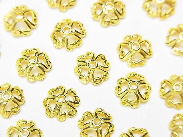 Silver925 ビーズキャップ7×7×3mm 18KGP 4個の画像