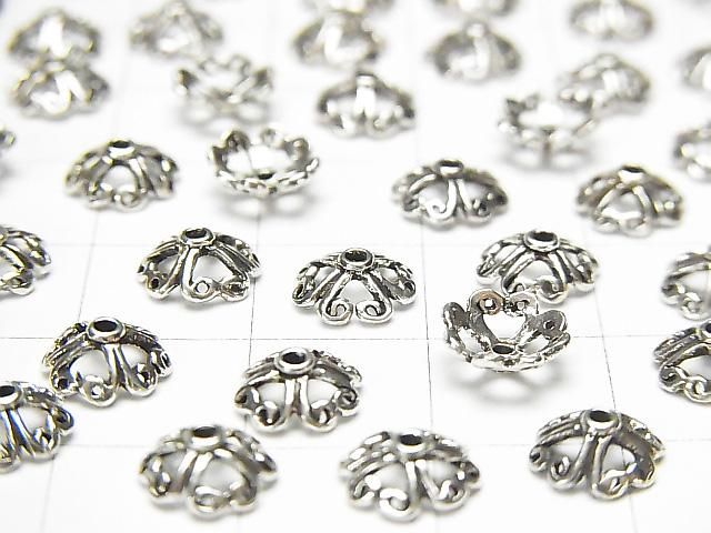 Silver925 ビーズキャップ7×7×3mm いぶし 4個 サムネイル2