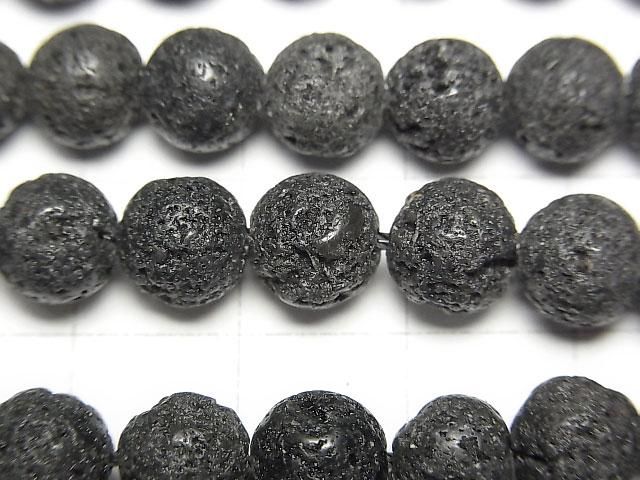■世界遺産・富士山■ 富士山溶岩AA ラウンド8mm 【当店オリジナル】 1連(約37cm) サムネイル2