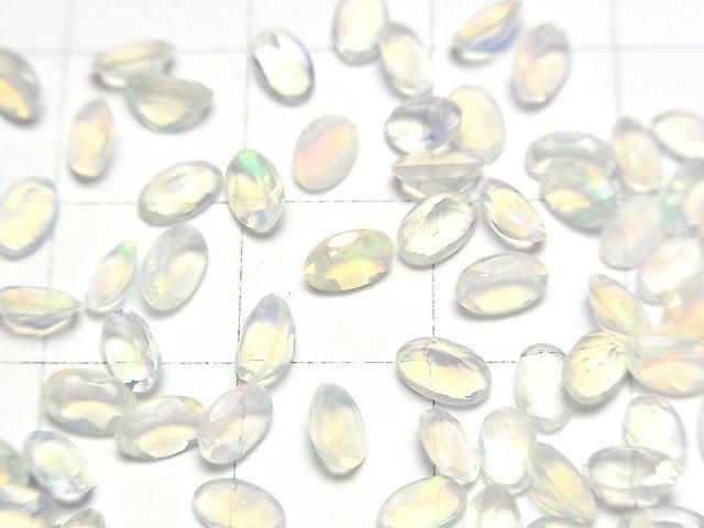 【動画】宝石質エチオピア産オパールAAA オーバルファセットカット5×3mm 10粒 サムネイル2