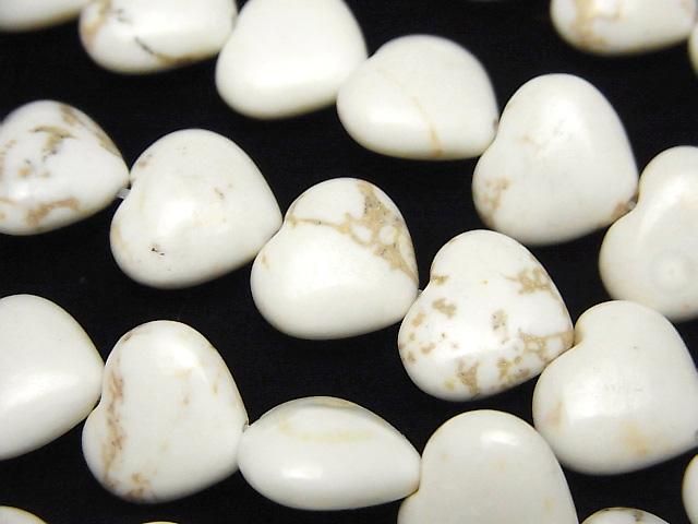 【動画】マグネサイト 縦穴ハート11×12×5mm 1連(約36cm)の画像