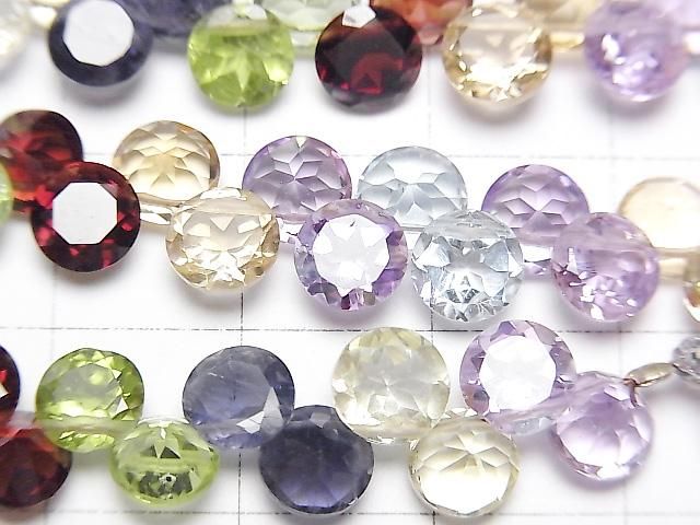 【動画】宝石質いろんな天然石AAA ラウンドファセットカット6×6mm 半連/1連(約9cm) サムネイル2