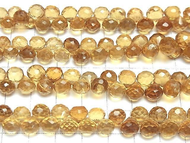 【動画】宝石質ビアクォーツAAA オニオン ブリオレットカット 半連/1連(52粒) サムネイル3