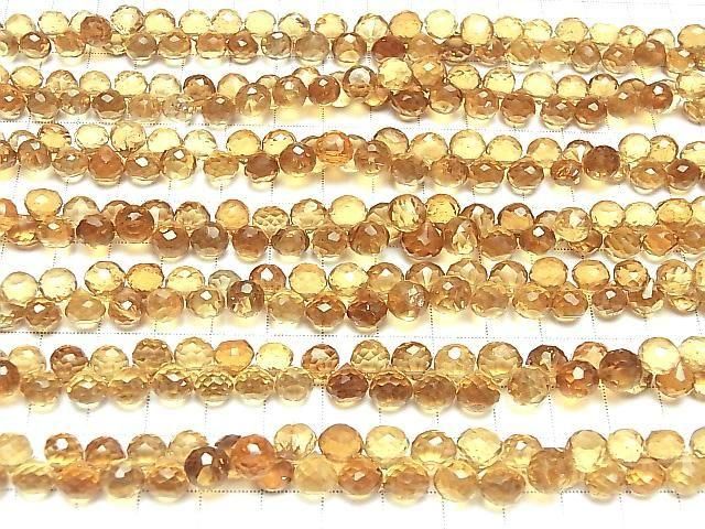 【動画】宝石質ビアクォーツAAA オニオン ブリオレットカット 半連/1連(52粒) サムネイル4