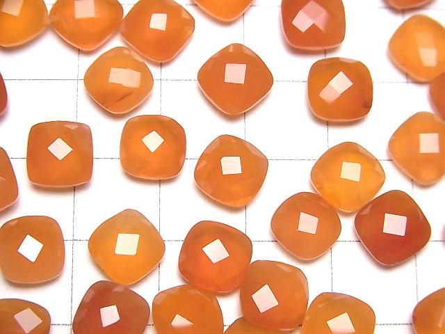 【動画】宝石質カーネリアンAAA ルース スクエアクッションカット8×8mm 5粒 サムネイル3