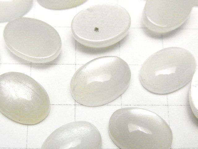 【動画】ホワイトムーンストーンAAA オーバル カボション14×10mm 2個 サムネイル2