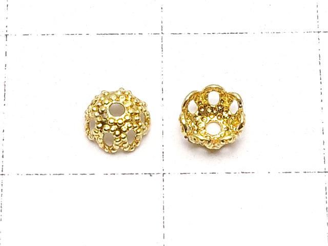 メタルパーツ ビーズキャップ4×4×2mm ゴールドカラー 10個 サムネイル2