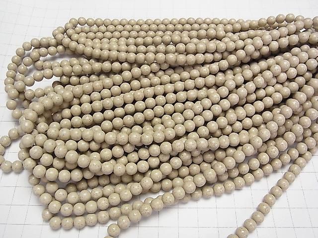 【動画】◆天然記念物◆台湾産北投石 ラウンド6mm 半連/1連(約37cm) サムネイル4