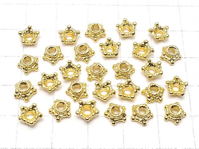 メタルパーツ ビーズキャップ6×6×3mm ゴールドカラー 10個 サムネイル4