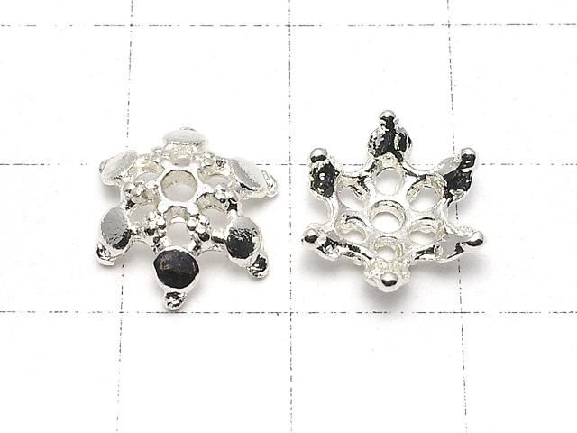 メタルパーツ ビーズキャップ12×12×4mm シルバーカラー 10個 サムネイル2