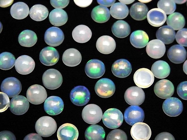 【動画】宝石質エチオピア産オパールAAA ラウンド カボション6×6mm 5個 サムネイル4