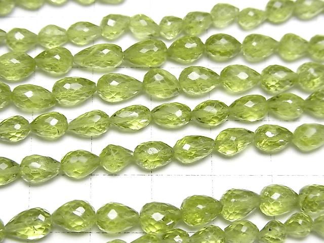 【動画】宝石質ペリドットAA++ 縦穴ドロップカット 半連/1連(約22cm) サムネイル3