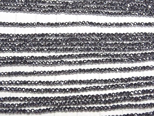 【動画】【素晴らしい輝き】高純度テラヘルツ鉱石 ボタンカット2×2×1.5mm 1連(約37cm) サムネイル3