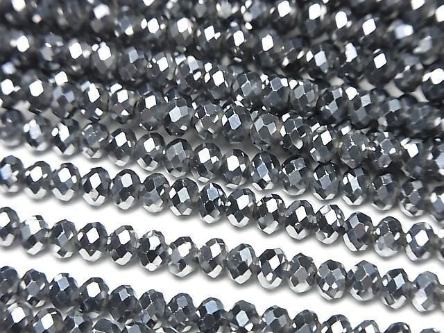 【動画】【素晴らしい輝き】高純度テラヘルツ鉱石 ボタンカット4×4×3mm 1連(約36cm)の画像