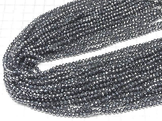 【動画】【素晴らしい輝き】高純度テラヘルツ鉱石 ボタンカット4×4×3mm 1連(約36cm) サムネイル4