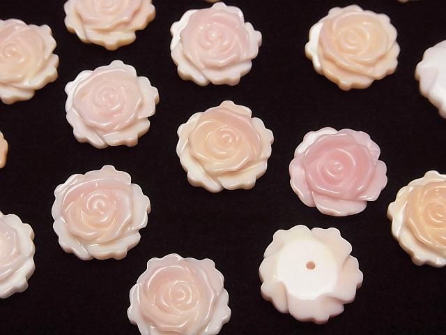 【動画】クィーンコンクシェルAAA 薔薇15mm 【片穴】 1粒 サムネイル3