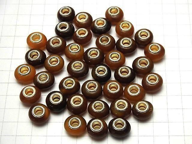 バッファローホーン 大粒ロンデル14mm 【5mm穴】 ブラウン 5個 サムネイル4