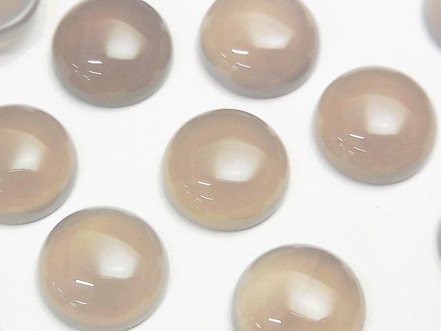 【動画】グレーオニキスAAA ラウンド カボション12×12mm 4個の画像