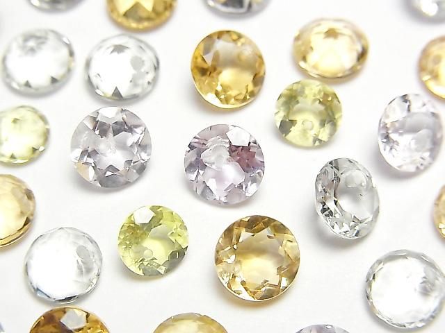 【動画】宝石質いろんな天然石AAA ラウンドファセットカット7×7mm 1/4連~1連(ブレス)の画像