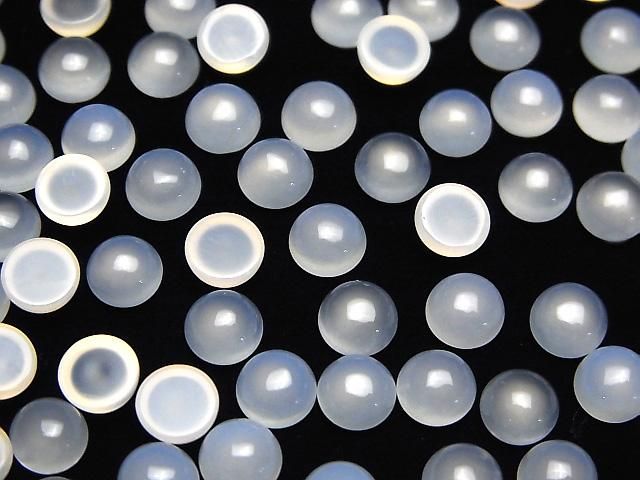 【動画】ホワイトカルセドニーAAA ラウンド カボション6×6mm 5個 サムネイル4