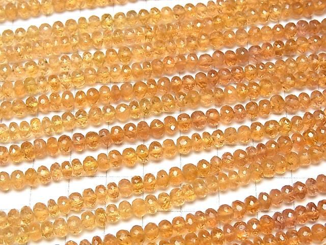 【動画】宝石質インペリアルトパーズAAA ボタンカット 半連/1連(約32cm) サムネイル3