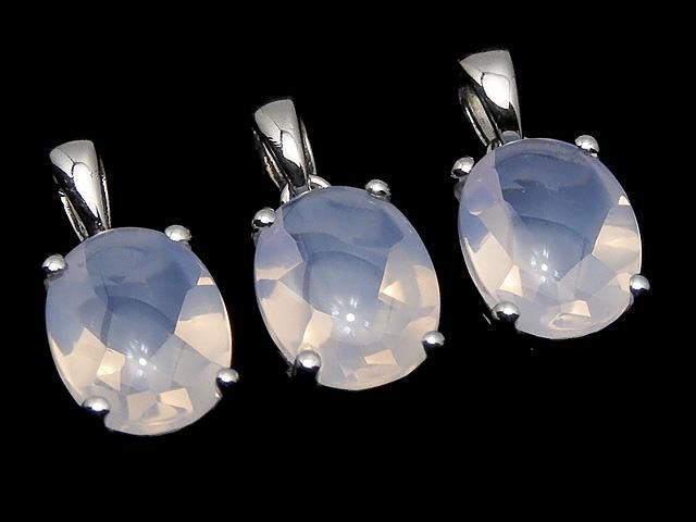 【動画】宝石質スコロライトAAA オーバルファセットカット ペンダントトップ9×7mm SILVER925製の画像