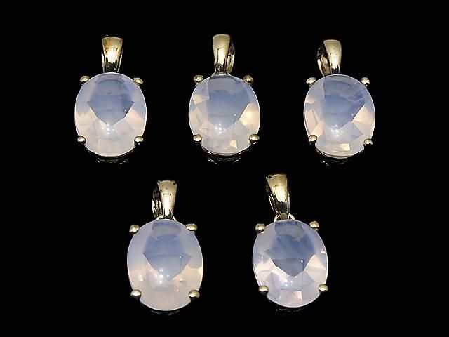 【動画】宝石質スコロライトAAA オーバルファセットカット ペンダントトップ9×7mm 18KGP製 サムネイル4
