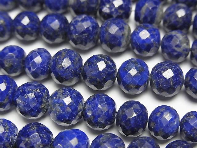 【動画】【素晴らしい輝き】ラピスラズリAA++ ボタンカット 1連(約20cm) の画像