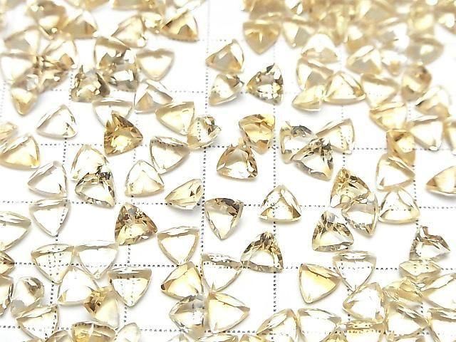 【動画】宝石質シトリンAAA ルース トライアングルファセットカット6×6mm 5粒 サムネイル4