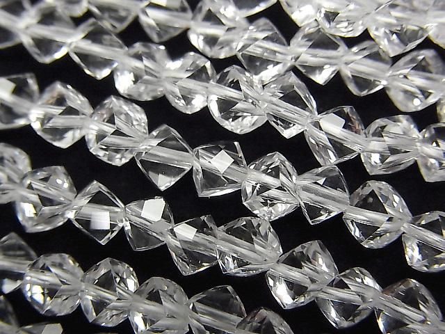 【動画】【素晴らしい輝き】クリスタルAAA ダイスカット5×5×5mm 半連/1連(約18cm)の画像