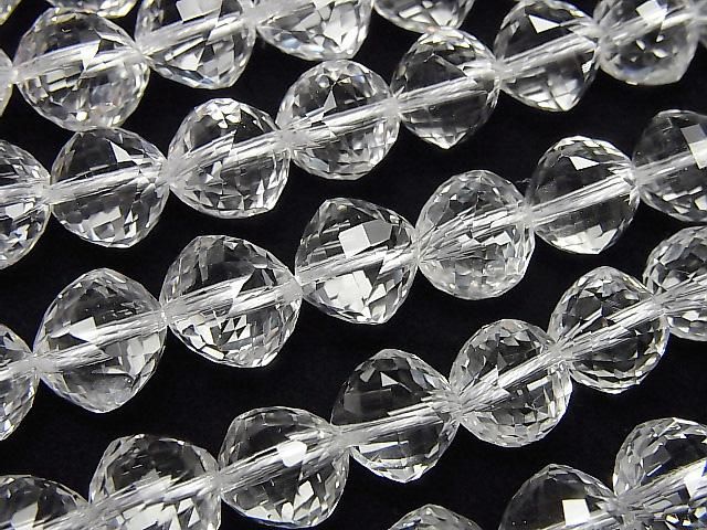 【動画】【素晴らしい輝き】クリスタルAAA ダイスカット10×10×10mm 半連/1連(約18cm)の画像