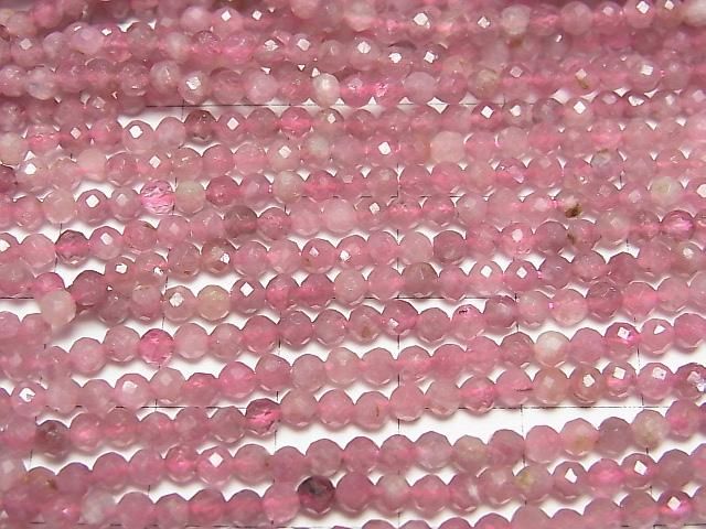 【動画】【素晴らしい輝き】2本1,180円!ピンクトルマリンAA+ ラウンドカット3mm 1連(約37cm) サムネイル2