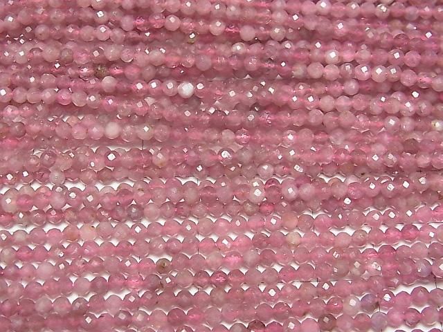 【動画】【素晴らしい輝き】2本1,180円!ピンクトルマリンAA+ ラウンドカット3mm 1連(約37cm) サムネイル3