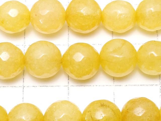 イエローカラージェード 128面ラウンドカット8mm 1連(約35cm) サムネイル2