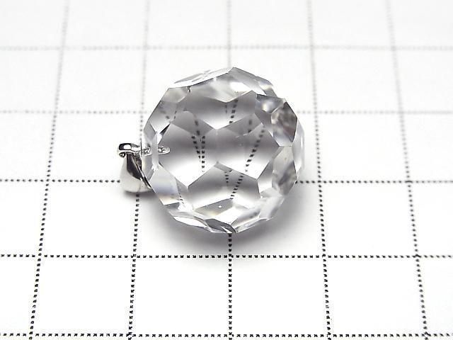 【動画】クリスタルAAA+ 「バッキーボール」ラウンドカット18mm ペンダントトップ SV925製 1個 サムネイル2