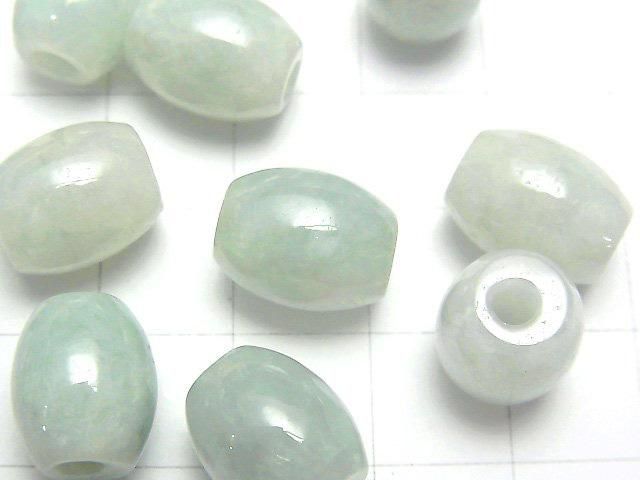 【動画】ビルマ翡翠(ジェイダイト)AAA- ライス12×10×10mm 【3mm穴】 4粒 サムネイル2