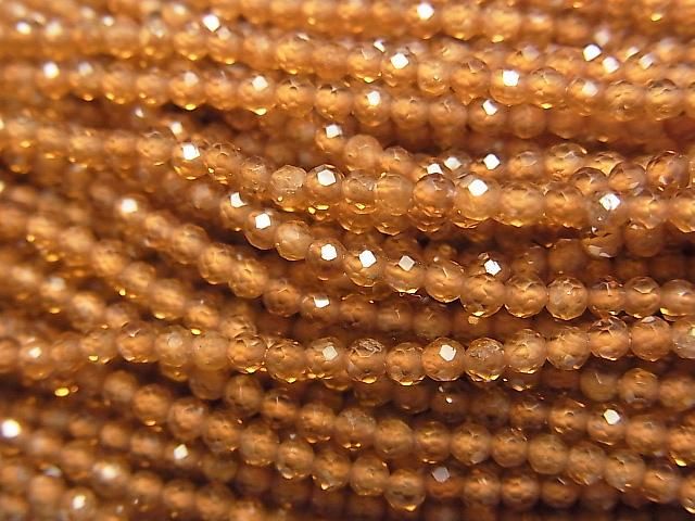 【動画】【素晴らしい輝き】2本580円!ヘソナイトAAA 極小ラウンドカット2mm 1連(約36cm)の画像