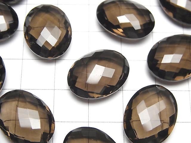 【動画】宝石質スモーキークォーツAAA ルース オーバルクッションカット20×15mm 3粒 サムネイル3