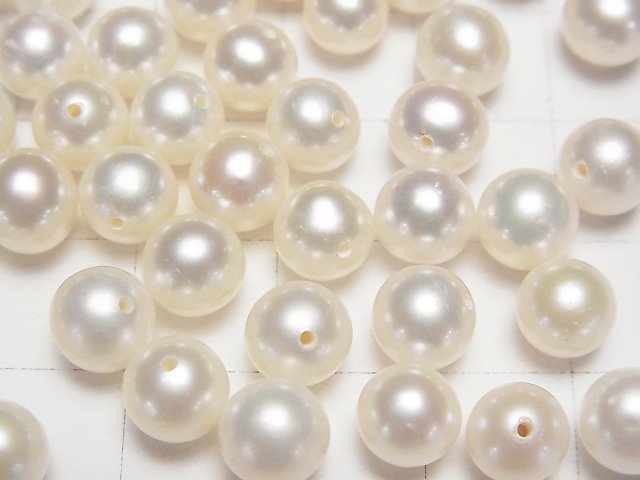 淡水真珠 ラウンド2mm～8.5mm 【片穴】 2ペア380円～！｜天然石ビーズの卸問屋・通販ケンケンジェムズ