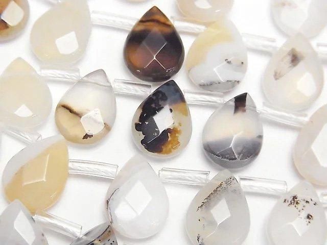 【動画】モンタナモスアゲートAA++ ペアシェイプカット14×10×5mm 半連/1連(約36cm)の画像