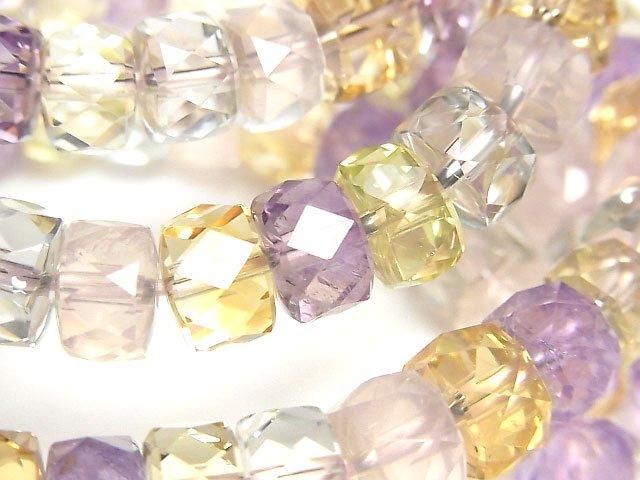【動画】宝石質いろんな天然石AAA- ボタンカット8×8×5mm 1連(ブレス)の画像