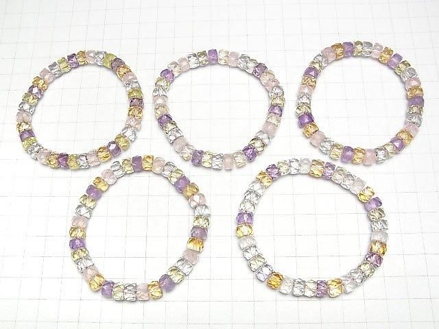 【動画】宝石質いろんな天然石AAA- ボタンカット8×8×5mm 1連(ブレス) サムネイル4