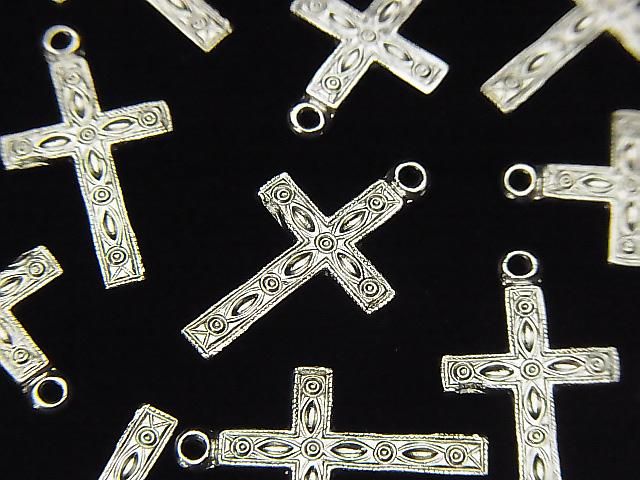 silver925　クロス 装飾品 Silver925 チャーム 17.5×10mm クロス 2個 - 天然石ビーズ