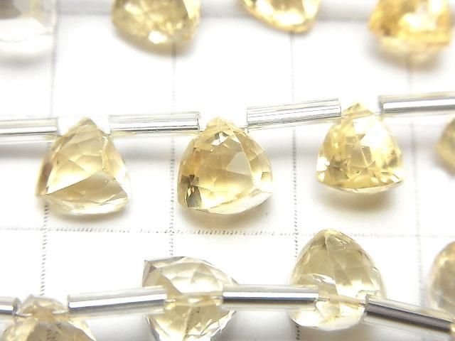 【動画】宝石質シトリンAAA- 立体トライアングルカット8×8×8mm 半連/1連(8粒) サムネイル2
