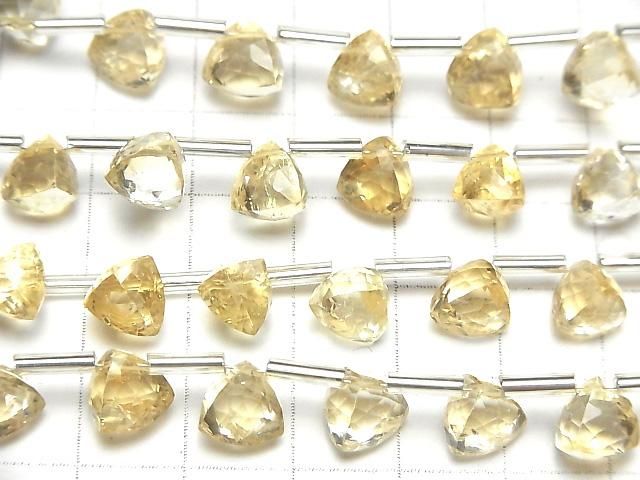 【動画】宝石質シトリンAAA- 立体トライアングルカット8×8×8mm 半連/1連(8粒) サムネイル3