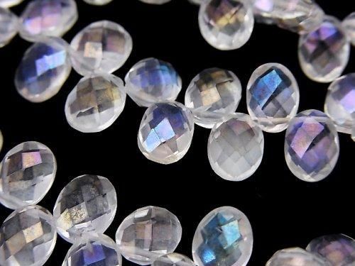 アクアクリスタルAAA 横穴オーバルカット8×6×4mm 半連/1連(約17cm)の画像