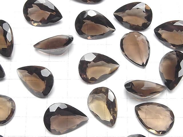 【動画】宝石質スモーキークォーツAAA ルース ペアシェイプファセットカット22×16mm 1粒 サムネイル4
